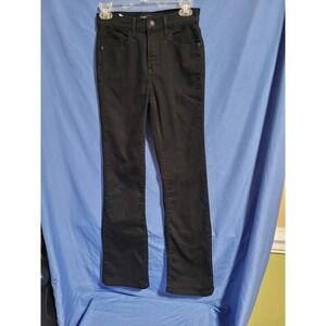Express Jeans Size 2 Boot Cut Mid Rise Black Denim Stretch